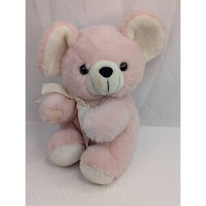 Pink Mouse Plush 9 Inch Hugfun Vintage Stuffed Animal Toy